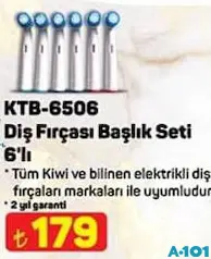 SİNBO KTB-6506 DİŞ FIRÇASI BAŞLIK SETİ 6'LI